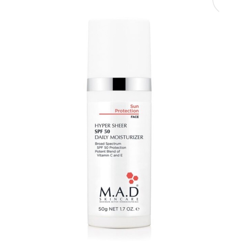 🆕 in box M.A.D Skincare HYPER SHEER SPF 50 DAILY MOISTURIZER ☀️